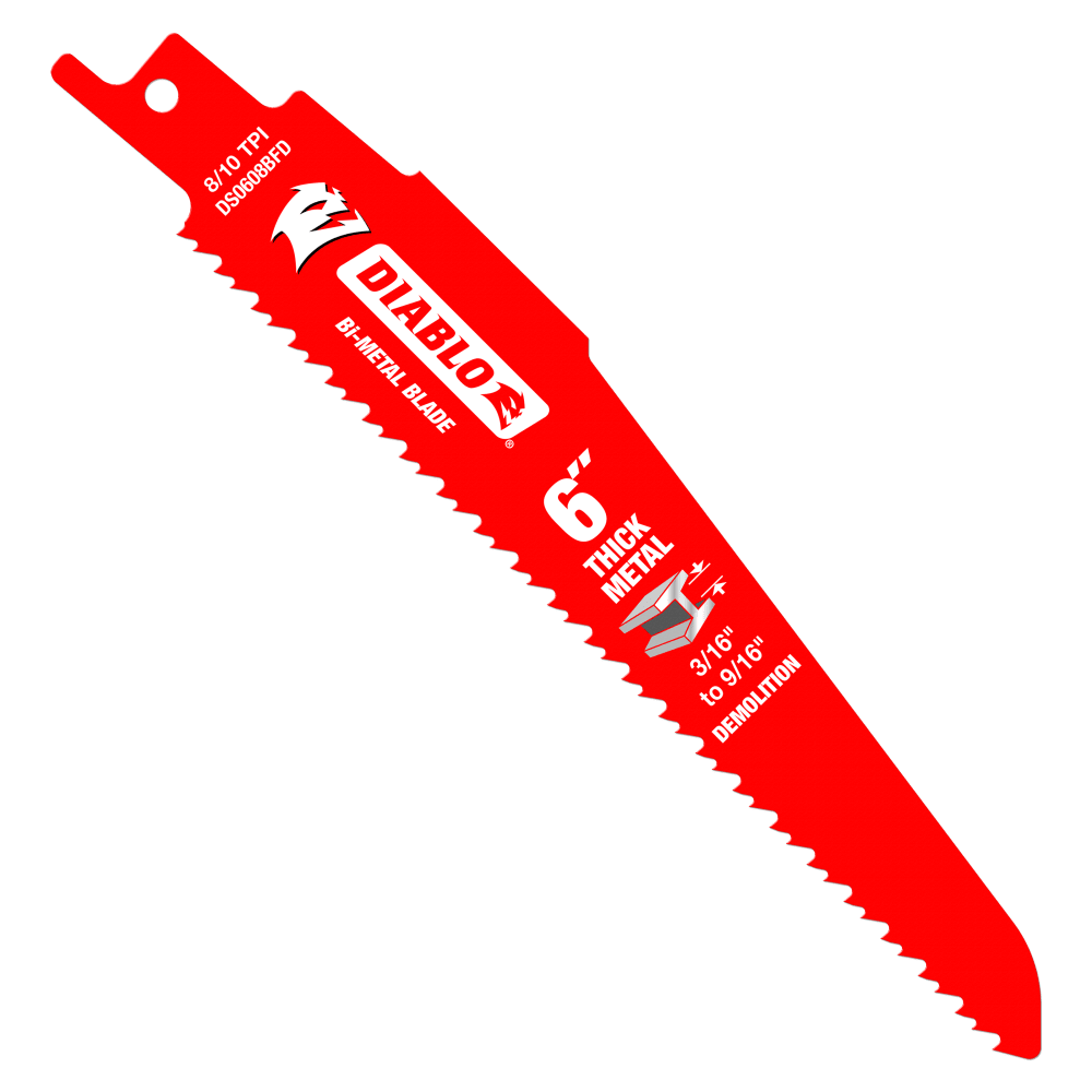 Diablo Bi-Metal Recip Blade-Thick Metal/Demolition 6 inch Pack of 5