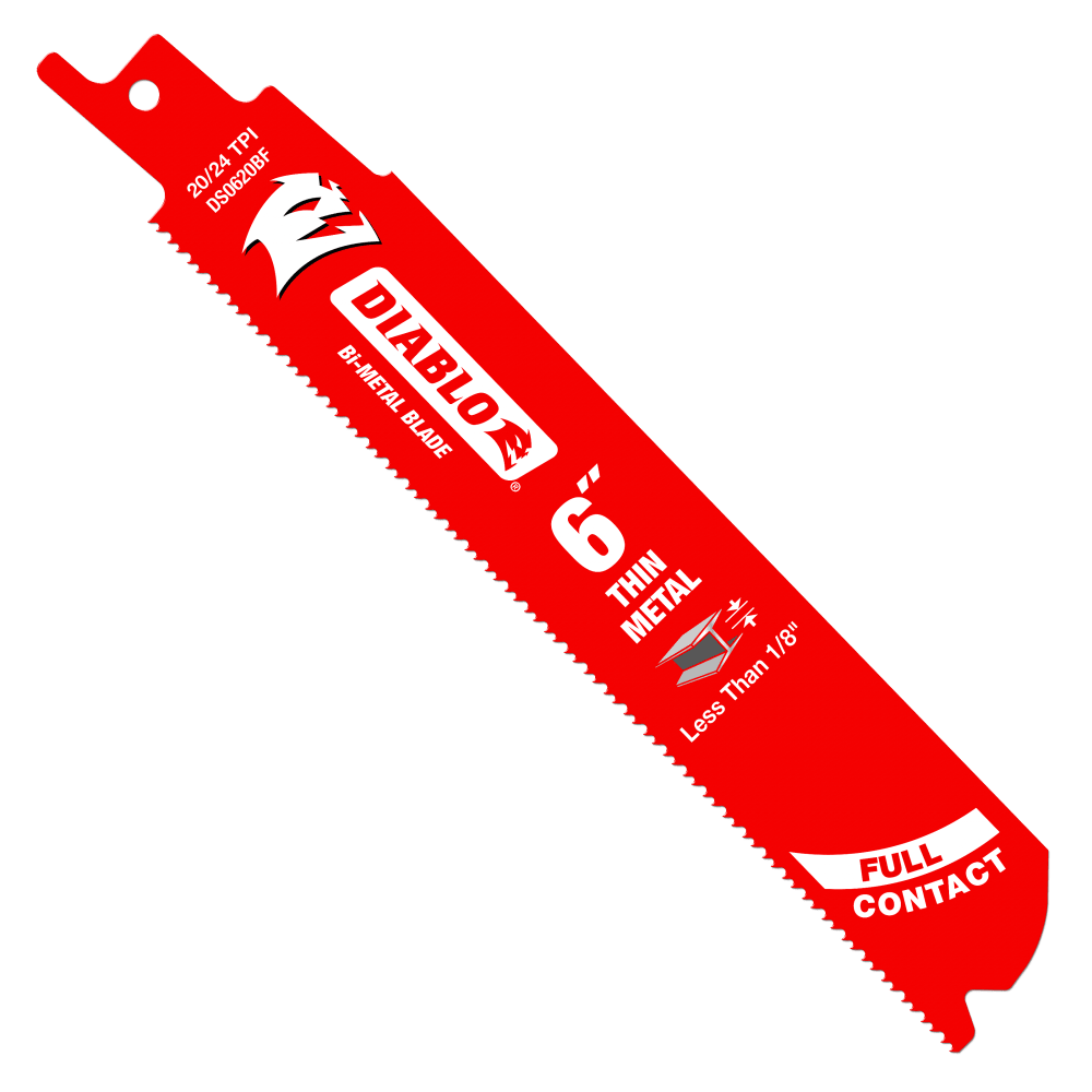 Diablo Bi-Metal Recip Blade for Thin Metal 6 inch Pack of 5