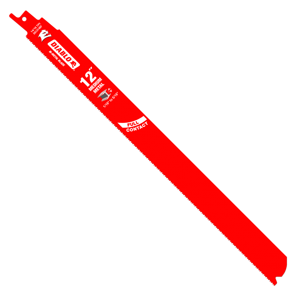 Diablo Bi-Metal Recip Blade - Medium Metal Cutting 12 inch Pack of 5
