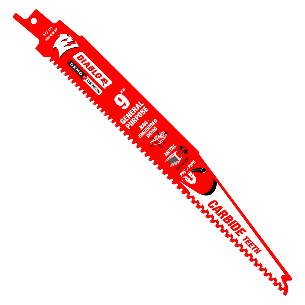 Diablo Demo Demon Carbide General Purpose Recip 9 inch Pack of 3