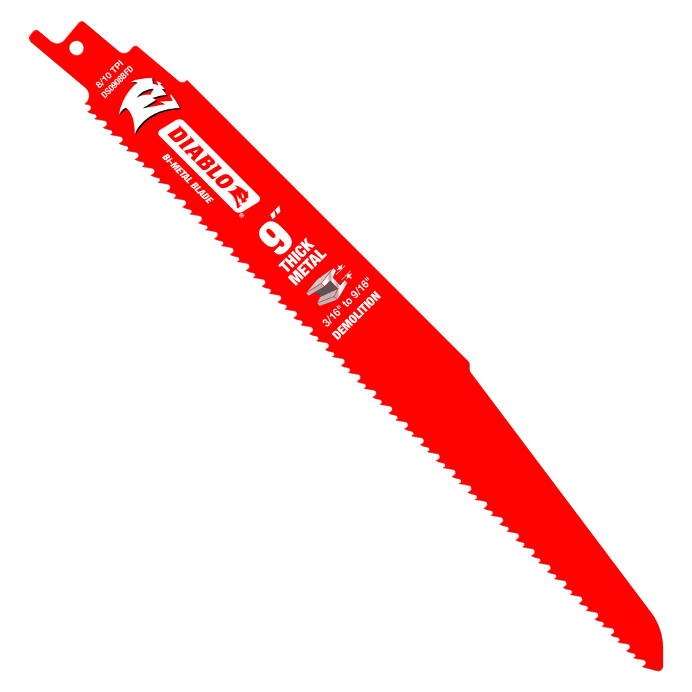 Diablo Bi-Metal Recip Blade-Thick Metal/Demolition 9 inch Pack of 15