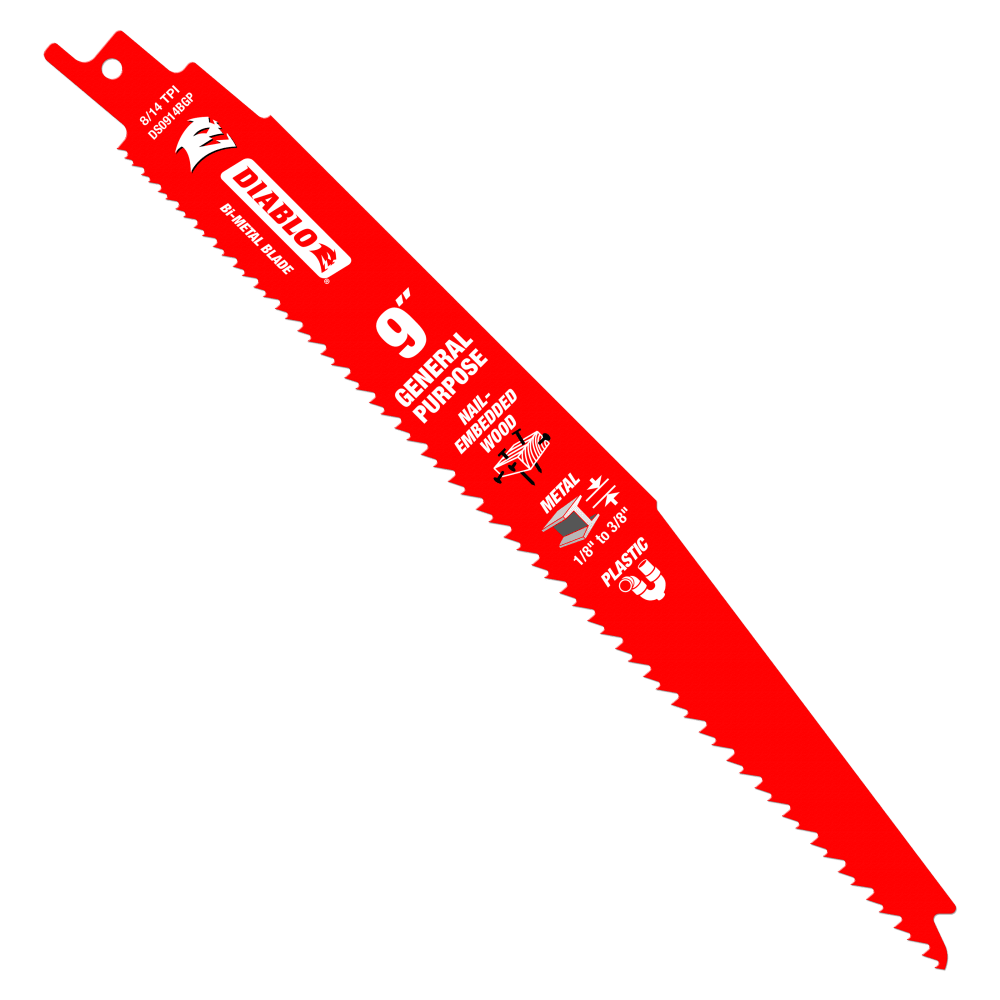 Diablo Bi-Metal Recip Blade - General Purpose 9 inch Pack of 15