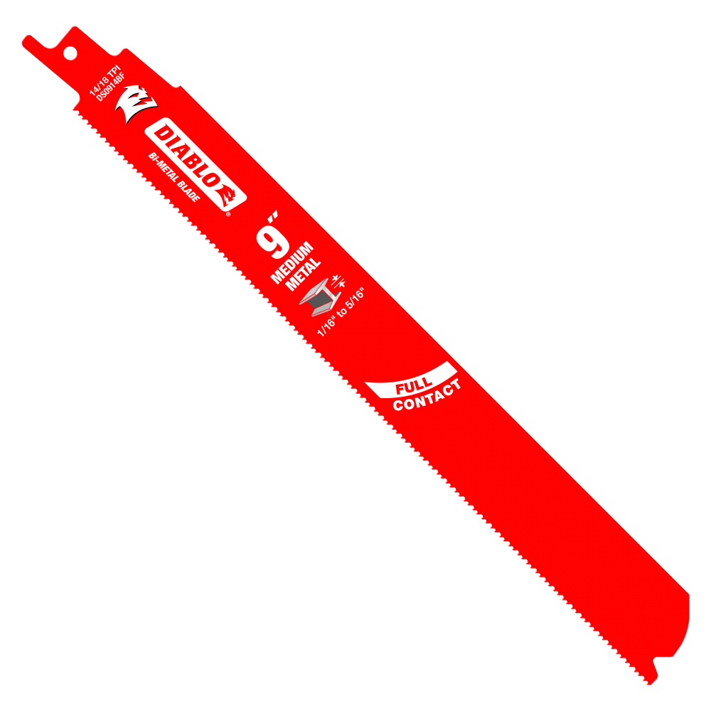 Diablo Bi-Metal Recip Blade - Medium Metal Cutting 9 inch Pack of 15