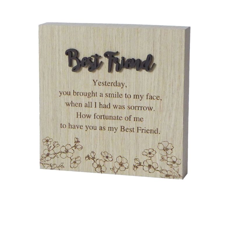 Best Friend Wishes Wooden Plaque