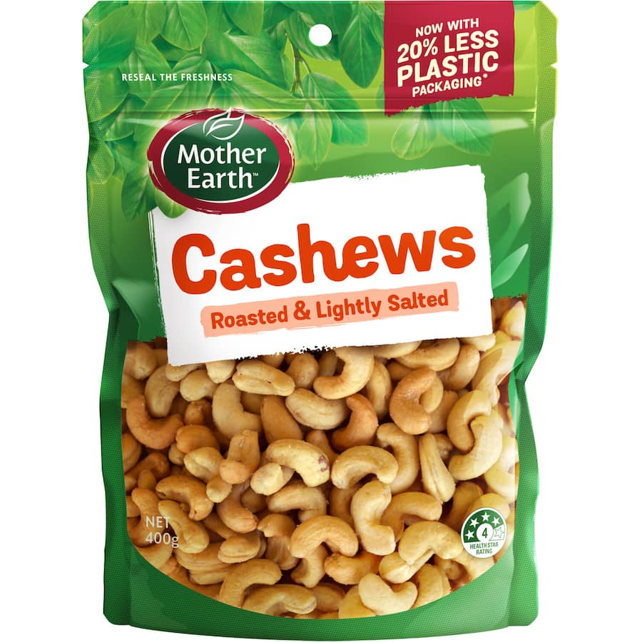 Mother Earth Cashews Roasted & Salted 400g