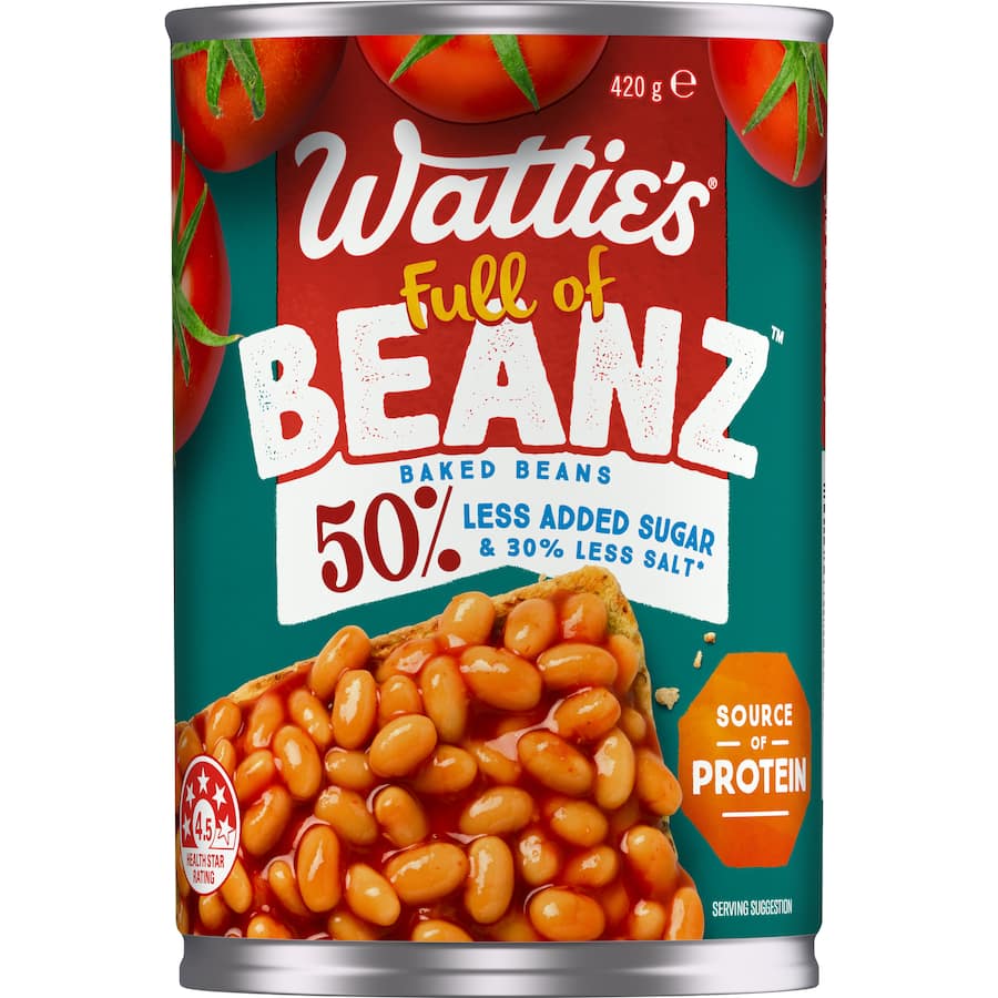 Wattie's Baked Beans 50% Less Added Sugar Can 420g