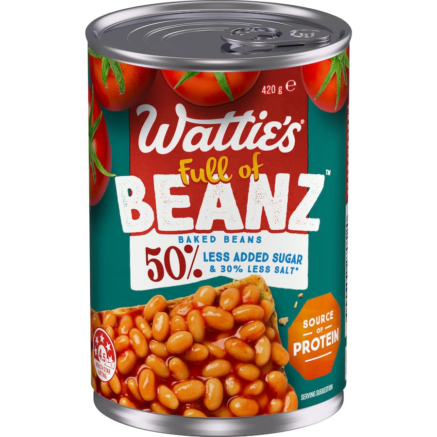 Wattie's Baked Beans 50% Less Added Sugar Can 420g