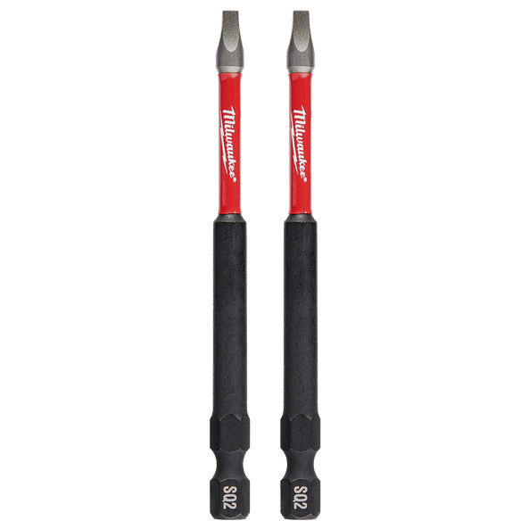 Milwaukee Shockwave Power Bit Square Recess #2 89mm Pack of 2