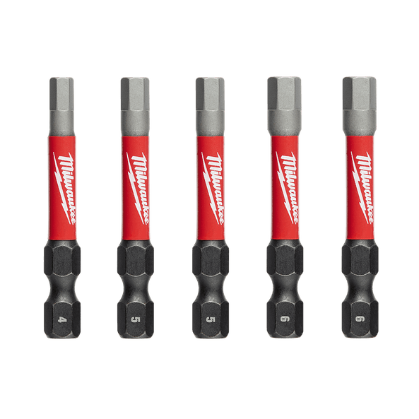 Milwaukee Shockwave Power Bit Hex Set Pack of 5
