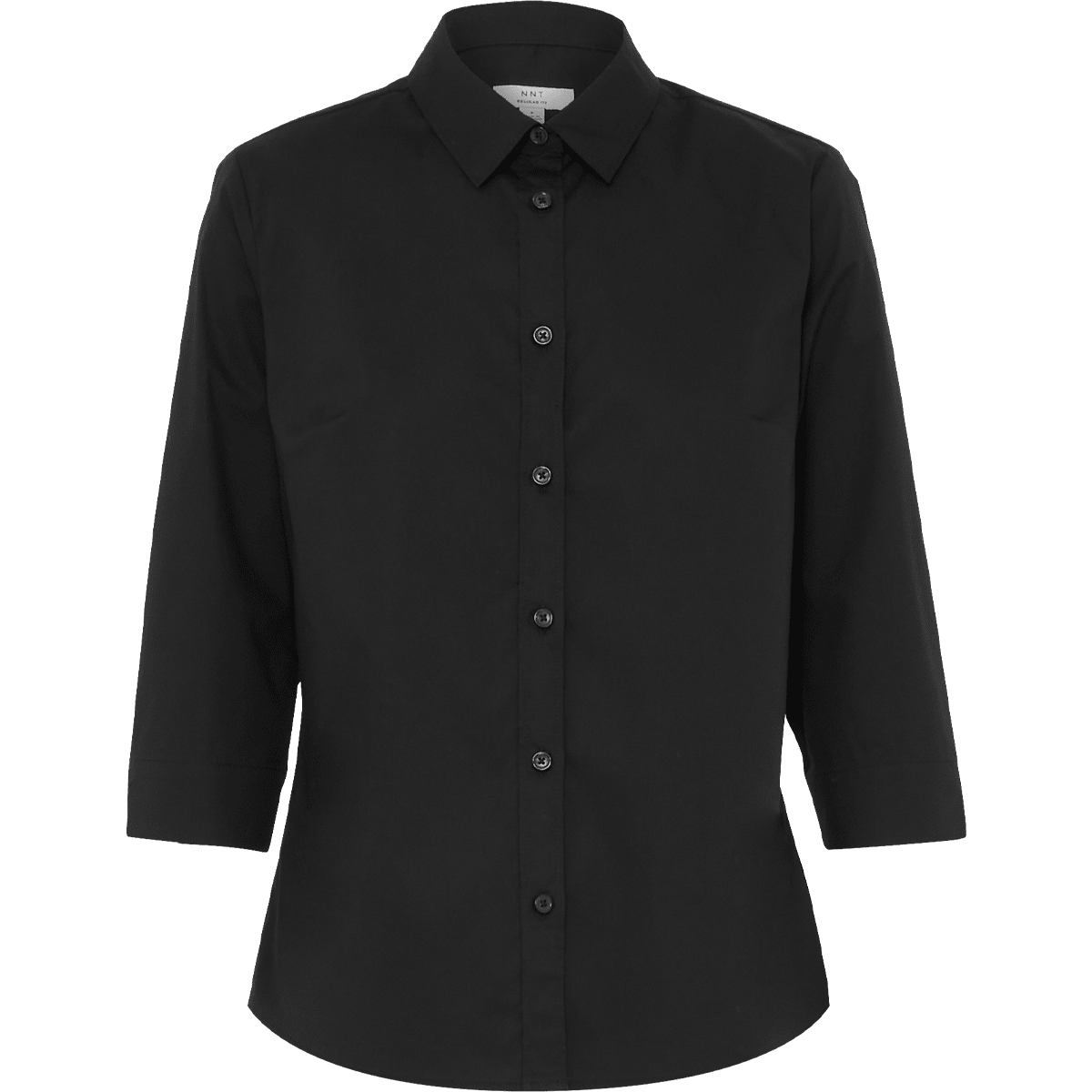 NNT, Avignon Stretch 3/4 Sleeve Shirt, CATUKY - Black (Size: 14)