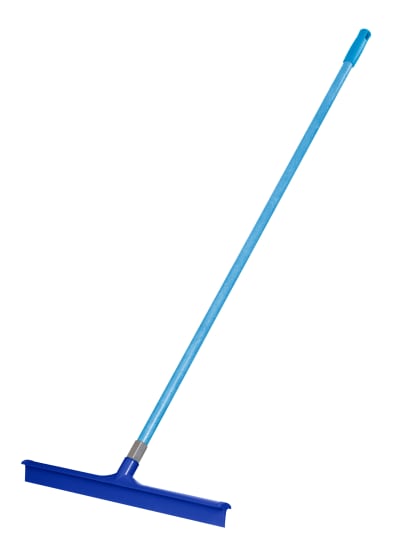 Browns Floor Squeegee in blue, 60cm wide with a durable MONO blade and 1.32m fiberglass handle for efficient cleaning.