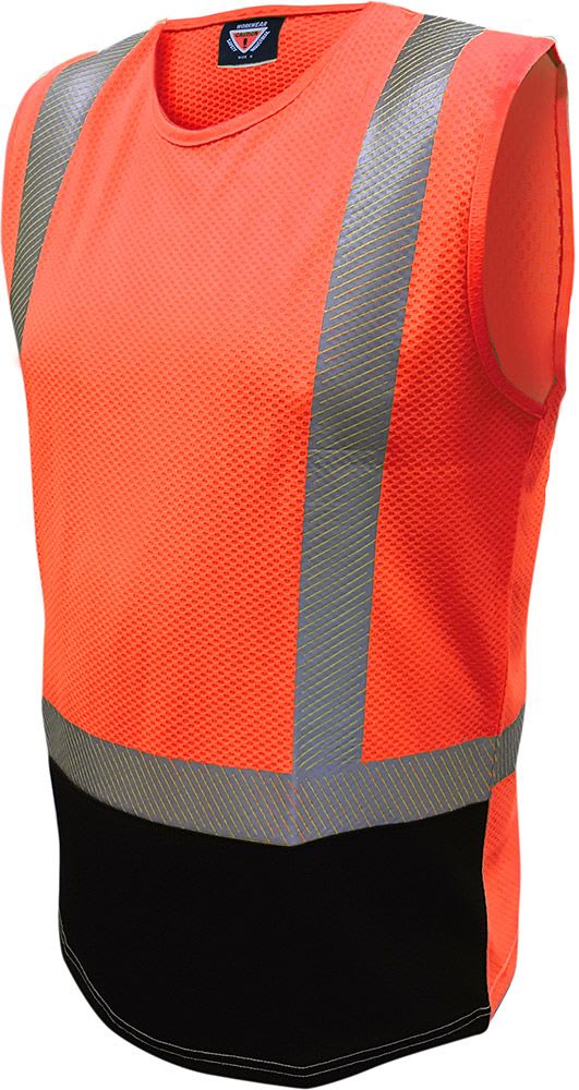 Caution, Hi Vis Premium Singlet, PCS1461 (Each) - Orange/Black - M