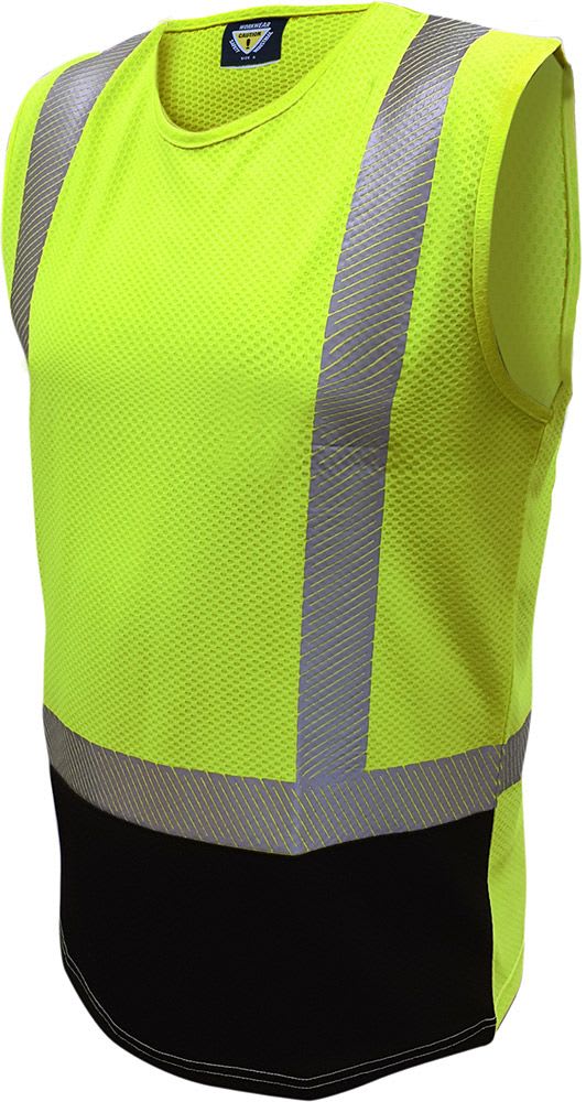 Caution, Hi Vis Premium Singlet, PCS1461 (Each) - Yellow/Black - 4XL