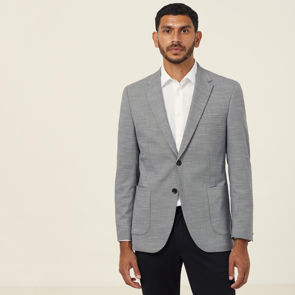 NNT, Linen Look Half-Lined Jacket, CATB94 - Grey - 87
