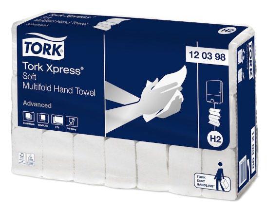 Tork H2 Xpress 2ply Multifold Hand Towel 180 Sheets (Case of 21 Packs)