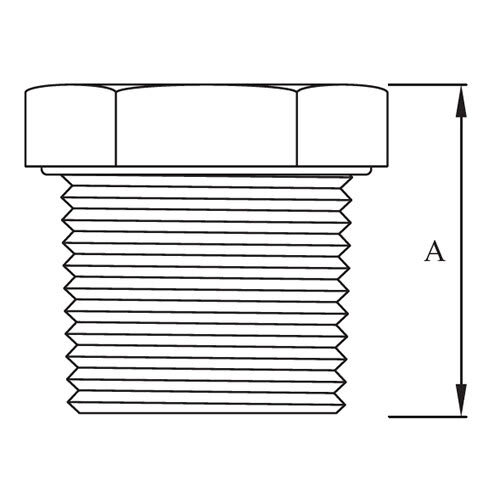 Stainless Steel Hex Plug BSP 1/2"