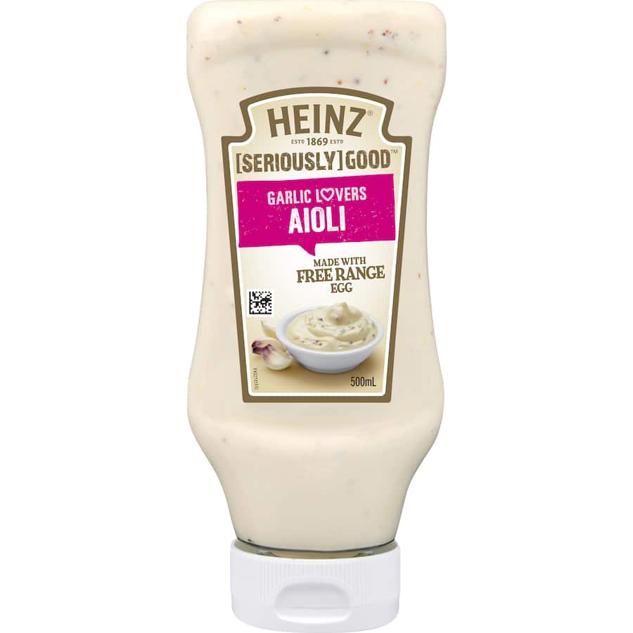 Heinz Seriously Good Aioli Garlic Lovers Squeeze bottle 500mL