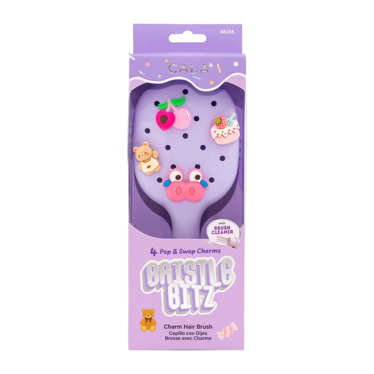 CALA Bristle Blitz Charm Detangling Hair Brush - Light Lavender