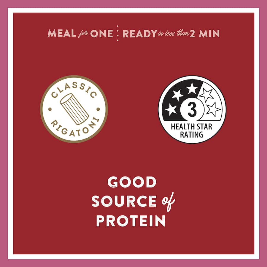 Wattie's Pasta Meal Rigatoni Carbonara & Bacon Pouch 350g