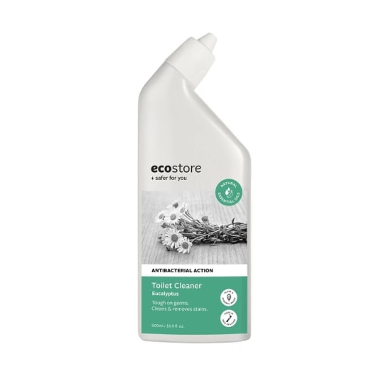 Ecostore Eucalyptus Toilet Cleaner in a 500ml bottle, eco-friendly, antibacterial, with a refreshing scent and easy-apply nozzle.