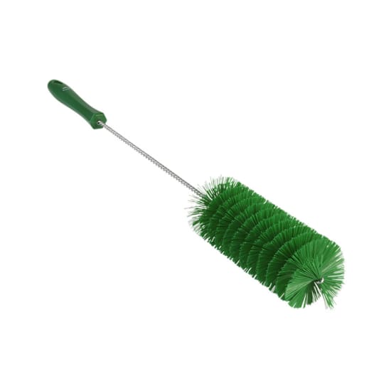 Vikan Stiff Bristle Tube Brush in green, 60mm diameter, ideal for cleaning pipes and tight spaces with durable bristles.