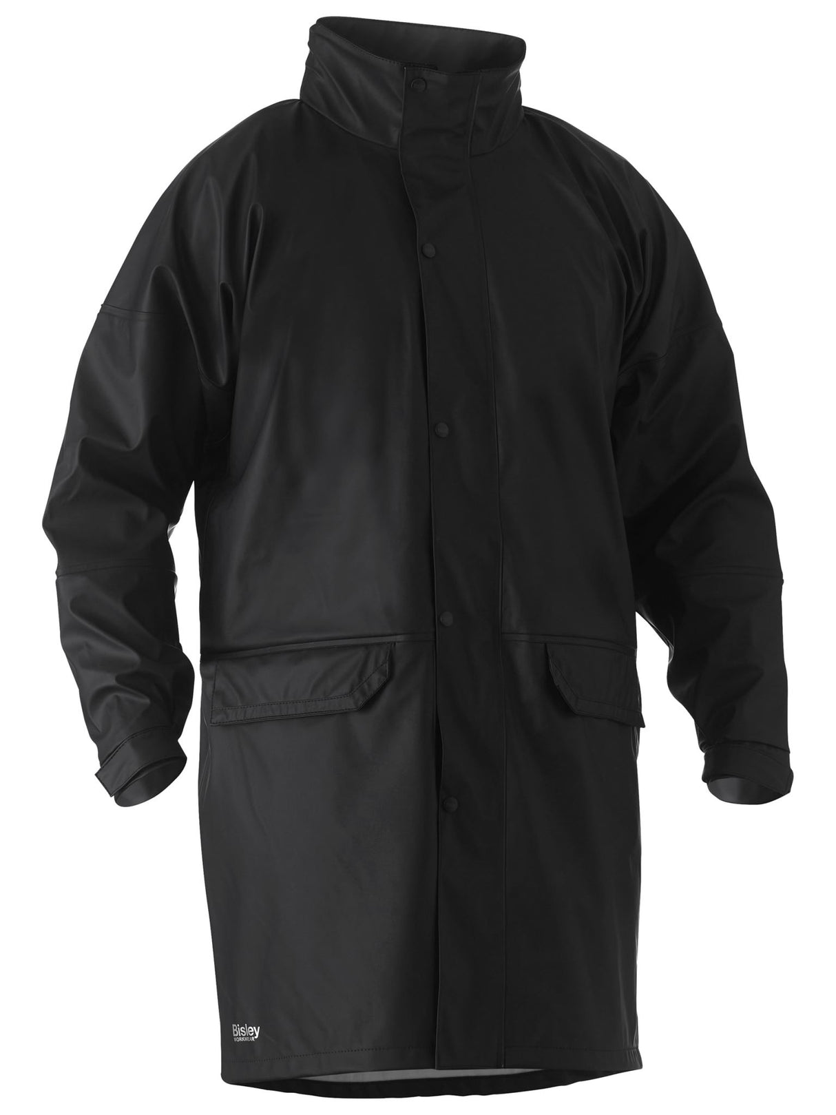 Bisley, Stretch PU Rain Coat, BJ6835 - Black (Size: L)