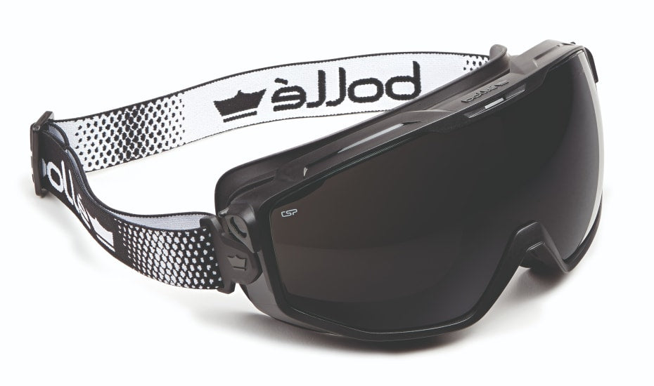 Bolle Universal Welding Safety Goggles with ergonomic fit, anti-fog lens, and durable co-injection frame for optimal protection.