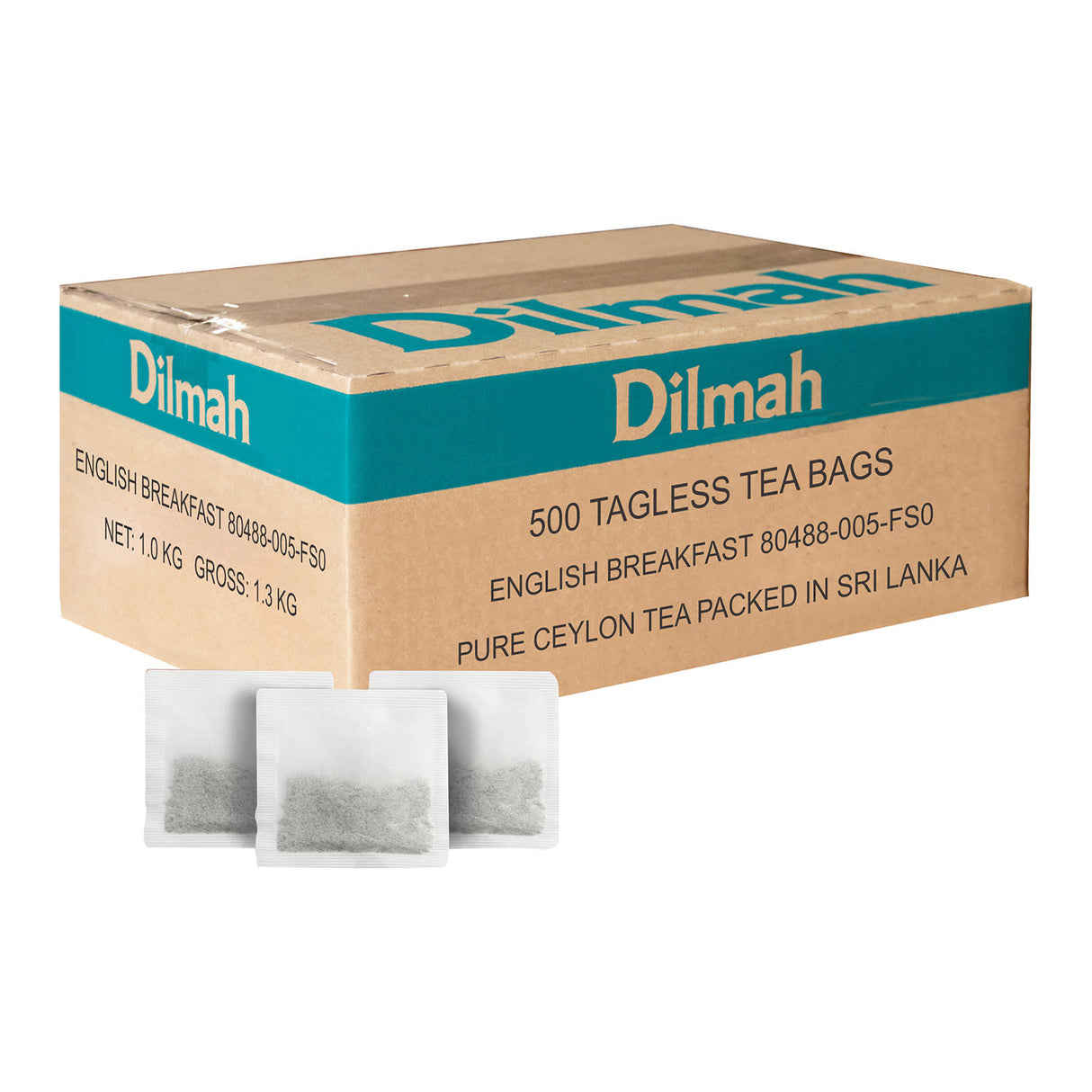 Dilmah English Breakfast Tagless Tea Bags 500 Tea Bags (Box)