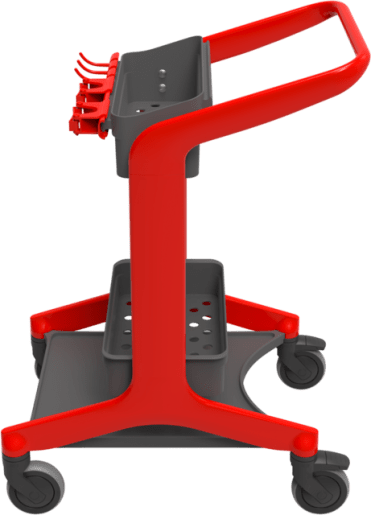 Vikan Hygo Mobile Cleaning Station Red 780mm (Each)