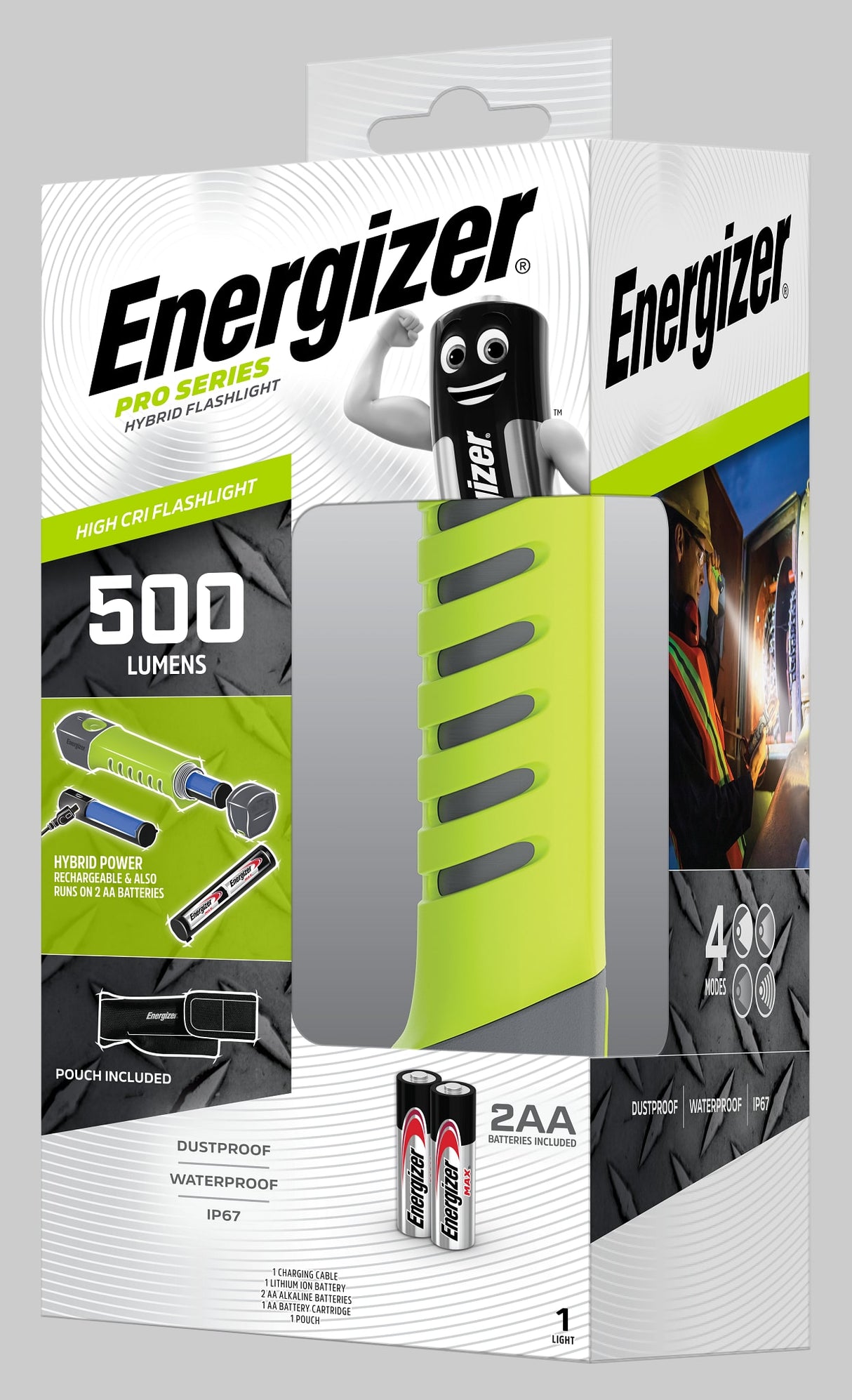 Energizer Pro Series Hybrid Flashlight 500 Lumens