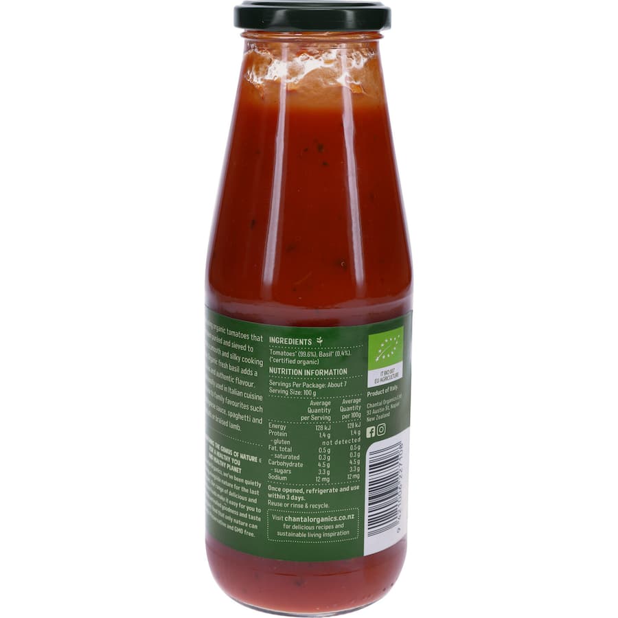 Chantal Organics Passata Tomato & Basil