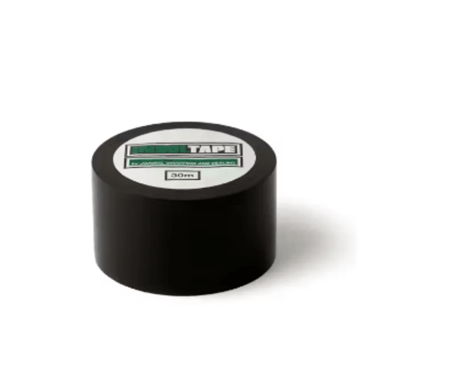 Danco 100 Insulation Tape in black, 48mm x 30m, ideal for sealing, waterproofing, and electrical binding with high adhesion.