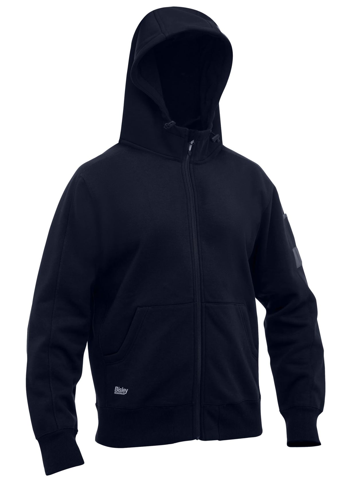 Bisley, Work Fleece Full Zip Hoodie, BK6725 - Black - M