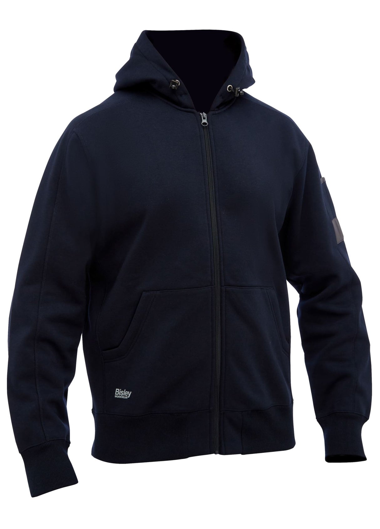 Bisley, Work Fleece Full Zip Hoodie, BK6725 - Black - M