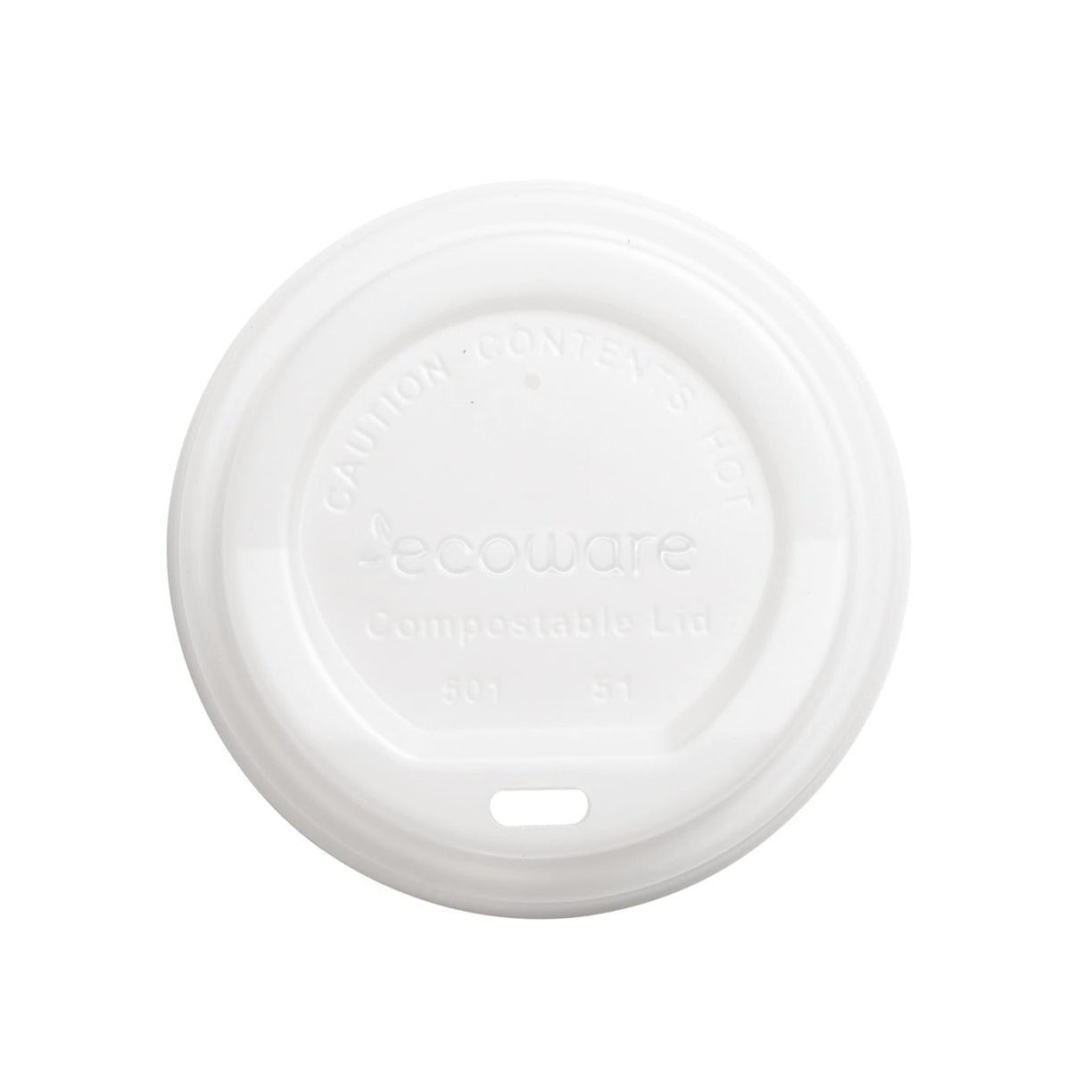 Ecoware Bioplastic Cup Lid 80mm 50 (Pack)