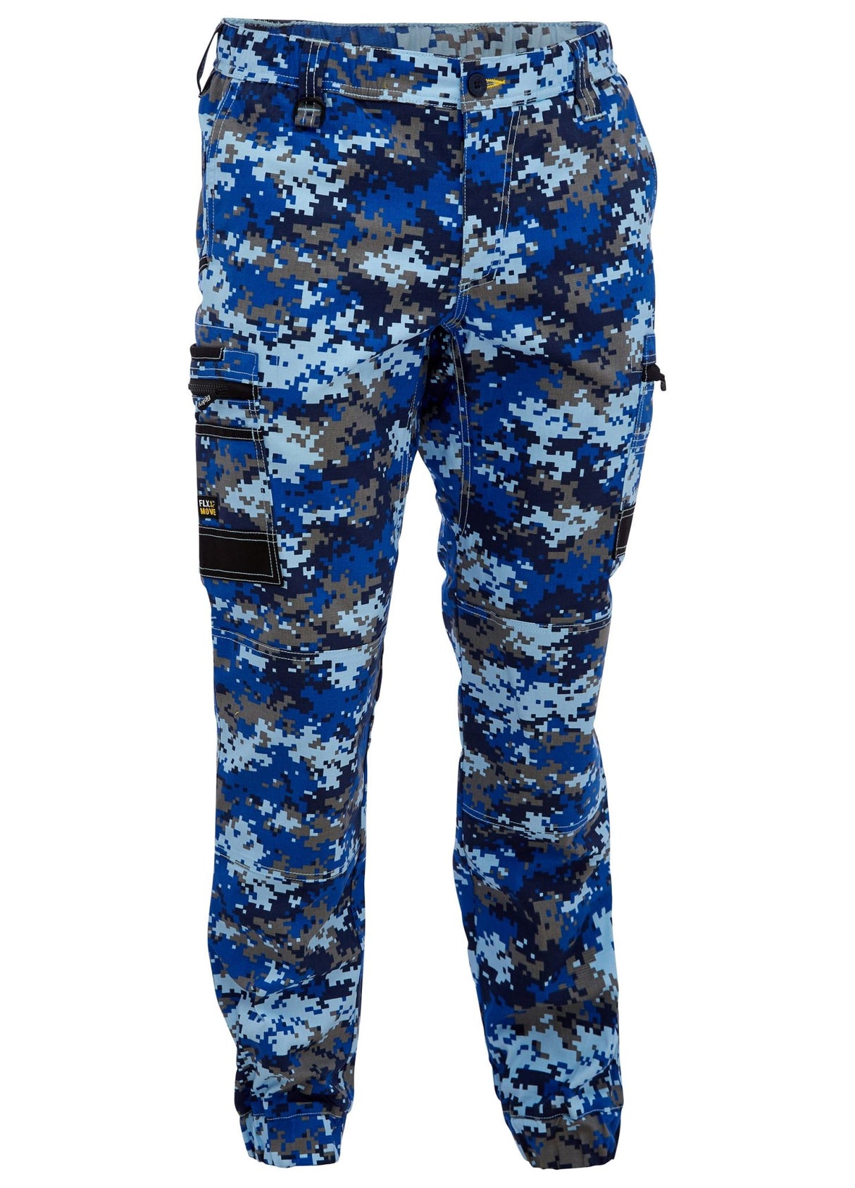 Bisley, FLX & MOVE Stretch Camo Cargo Pant - Marine Digi (Size: 102)