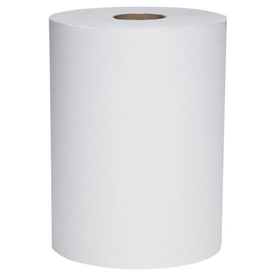 Scott 1-ply Slimroll Paper Towels - 176m rolls, case of 6, designed for compact spaces with efficient dispensing and reliable absorbency.