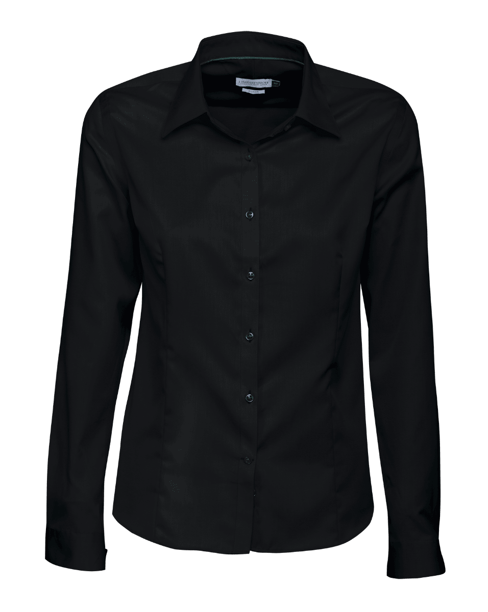 James Harvest, Women's Green Bow Shirt, GB01L - Black - L