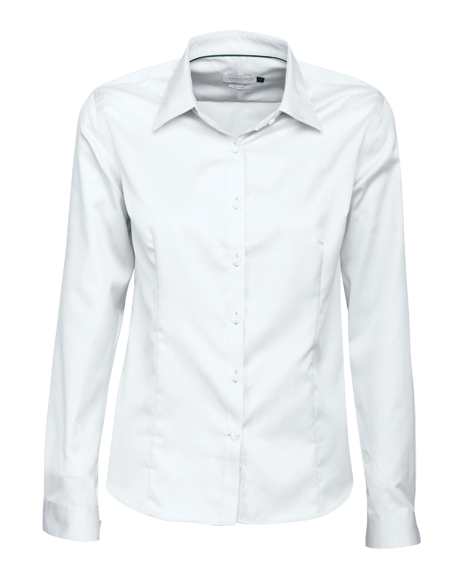 James Harvest, Women's Green Bow Shirt, GB01L - White (Size: M)