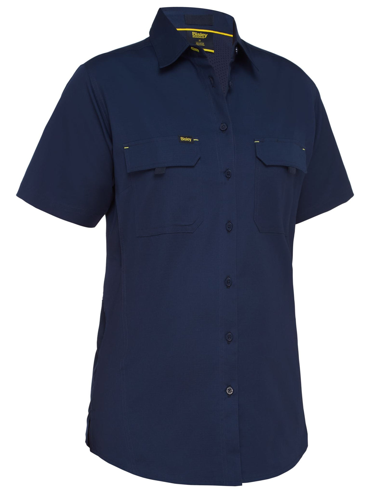 Bisley, Women's X Airflow Ripstop Shirt - Navy (Size: 12)