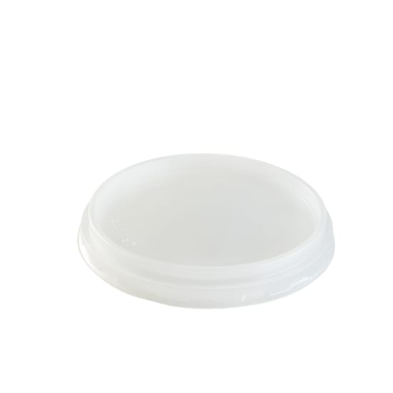 Clear flat polypropylene foodtub lid for 680ml containers, ensuring freshness and preventing spills in food storage.