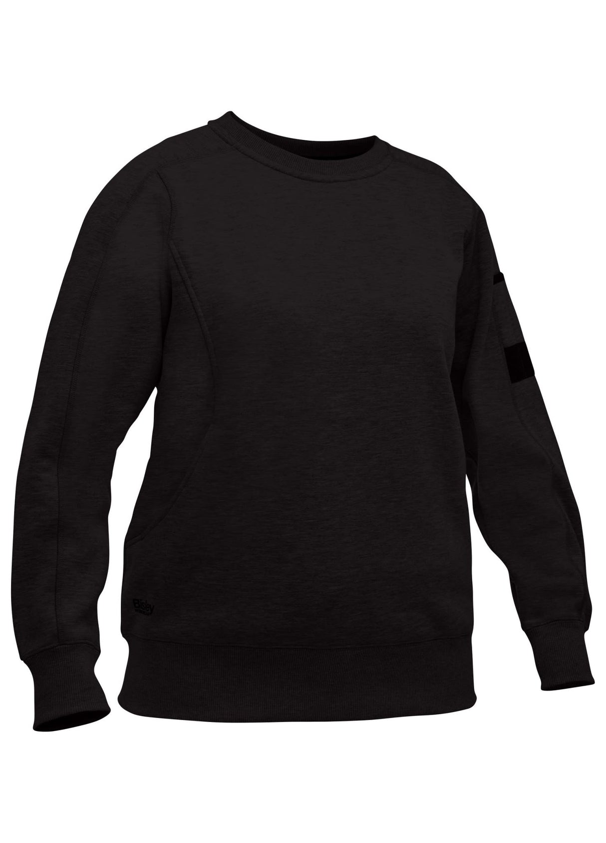 Bisley, Women's Fleece Crew Neck Jumper, BKL6723 - Black (Size: 12)