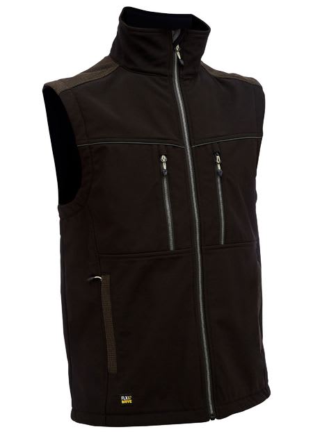 Bisley, Flx & Move Soft Shell Vest, BV0570 - Black - 3XL