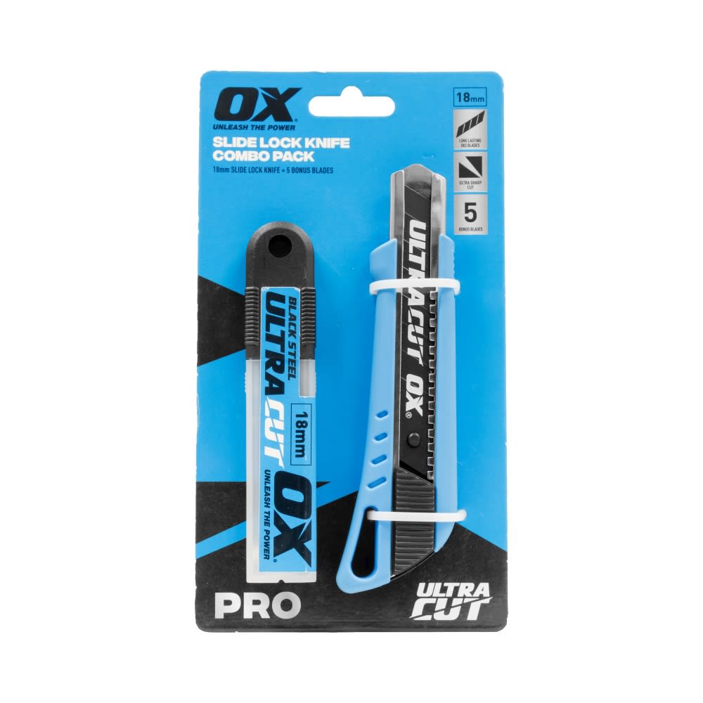 Ox Prod Slide Lock Knife & Blade Combo 18mm