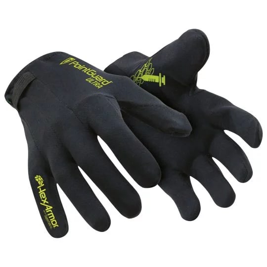 Uvex Tactical Glove HexArmor PointGuard Ultra 6044 (Pair) - Black (Size: 05)