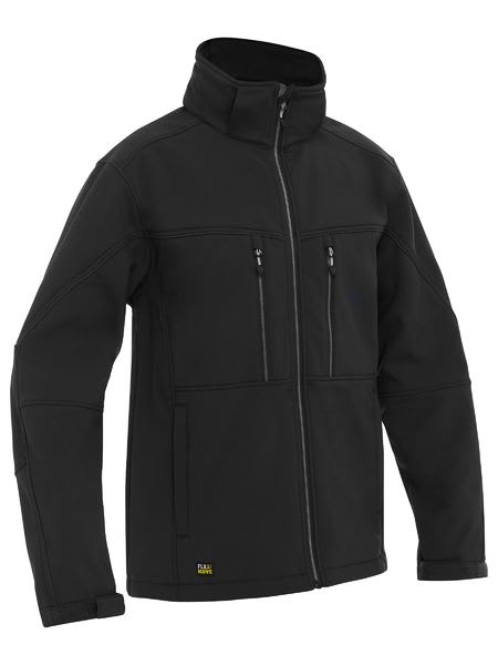 Bisley, FLX & MOVE Soft Shell Jacket, BJ6570 - Black (Size: 4XL)