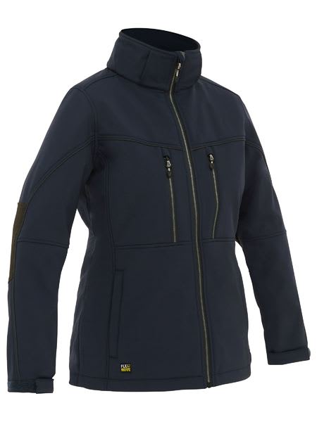Bisley, Women's FLX & MOVE Soft Shell Jacket - Navy (Size: 20)