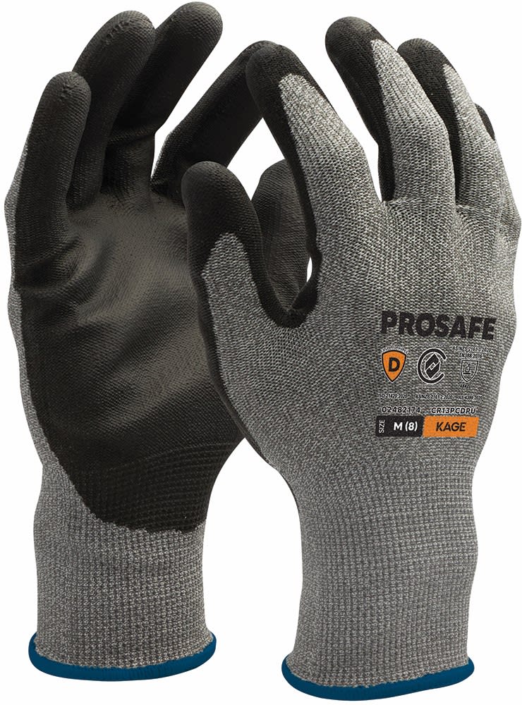 Prosafe, Kage, CUT D Gloves (Pair) - Grey - 2XL