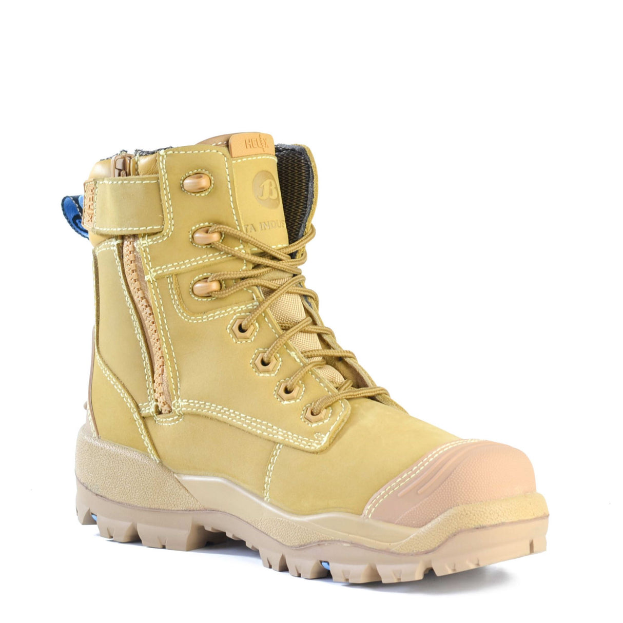 Bata Longreach Zip Safety Boot 804-88015 - Wheat (Size: 12)