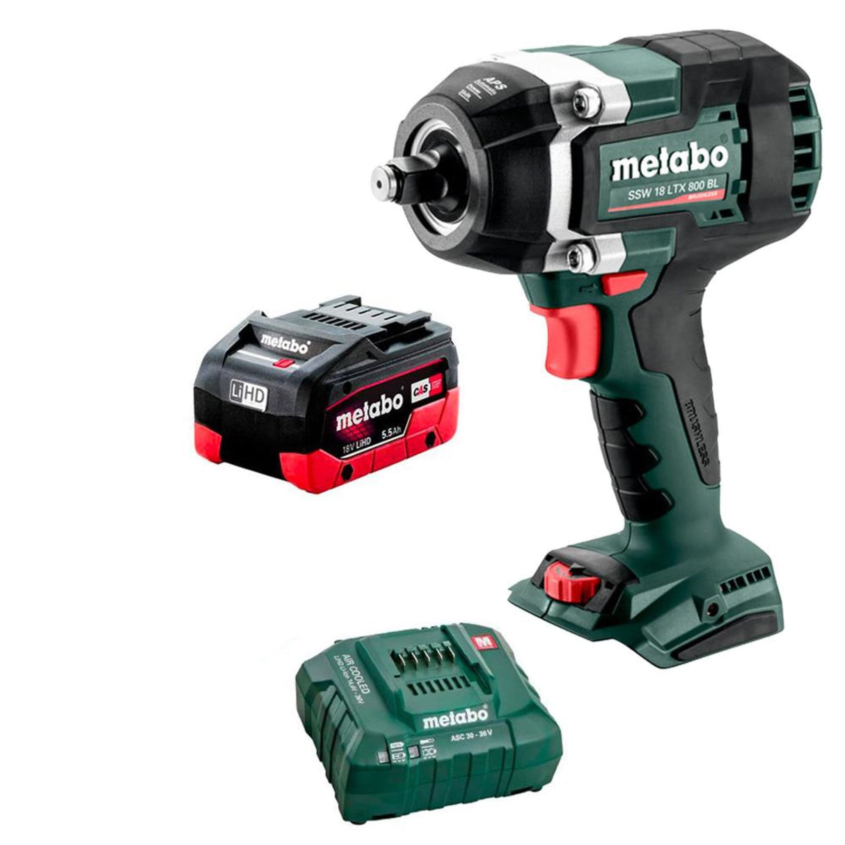 Metabo 18V 1/2" Impact Wrench SSW18LTX800BL5.5K (Kit)
